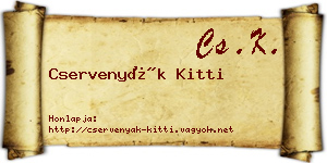 Cservenyák Kitti névjegykártya